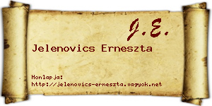 Jelenovics Erneszta névjegykártya